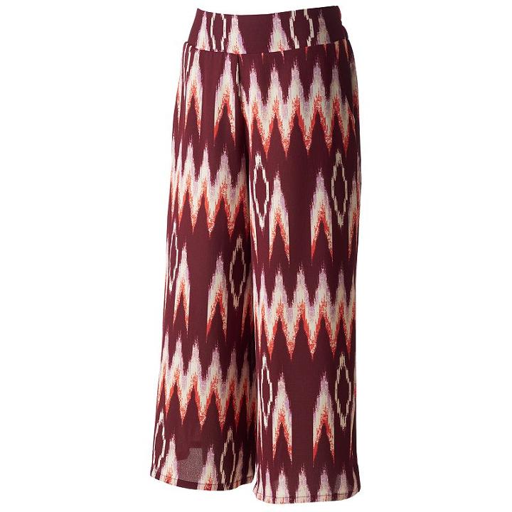Juniors' About A Girl Woven Culottes, Size: Medium, Dark Red