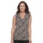 Women's Dana Buchman Knot-front Top, Size: Xs, Dark Beige