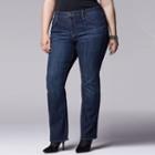 Plus Size Simply Vera Vera Wang Modern Fit Bootcut Jeans, Women's, Size: 20w T/l, Med Blue