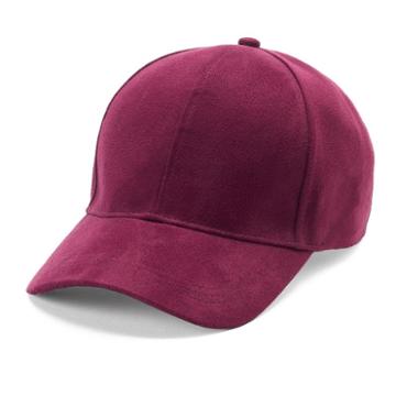 Women's Manhattan Accessories Co. Faux Suede Baseball Cap, Dark Red