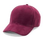 Women's Manhattan Accessories Co. Faux Suede Baseball Cap, Dark Red