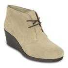 Crocs Leigh Women's Lace-up Wedge Ankle Boots, Size: 10, Med Beige