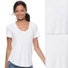 Juniors' So&reg; 2-pack Perfect Tee, Teens, Size: Small, White