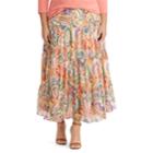 Plus Size Chaps Crinkle Skirt, Women's, Size: 1xl, Orange