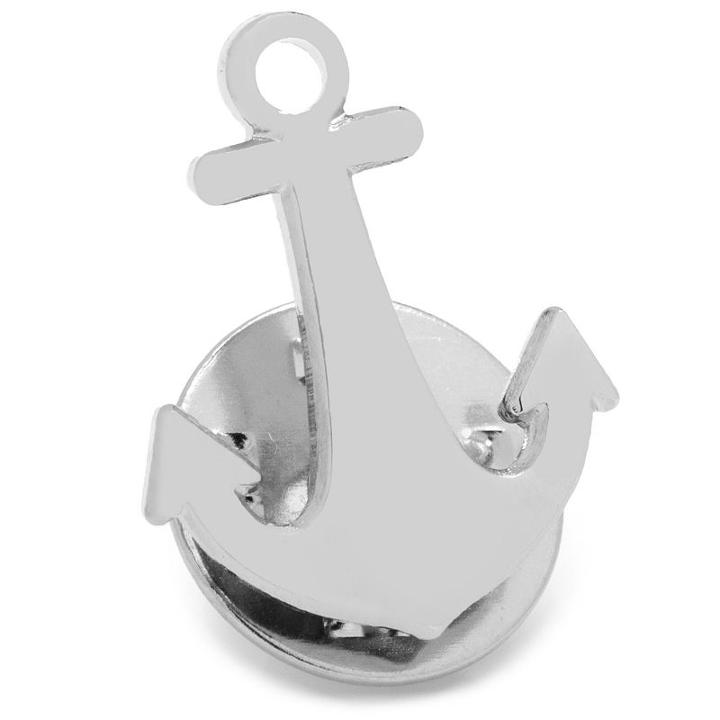 Anchor Lapel Pin, Men's, Silver