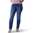 Plus Size Lee Sculpting Slim Leg Pull-on Jeans, Women's, Size: 22 - Regular, Dark Blue