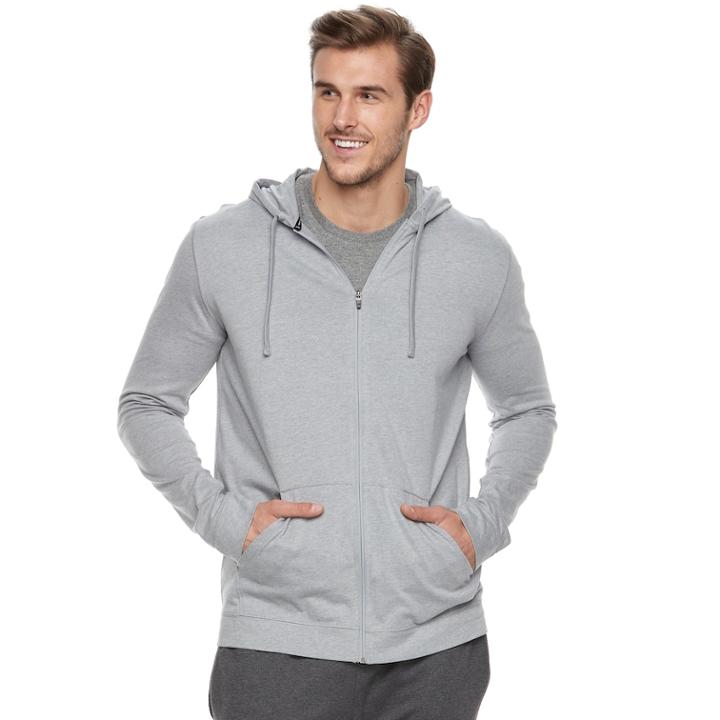 Big & Tall Tek Gear&reg; Regular-fit Ultrasoft Full-zip Hoodie, Men's, Size: Xl Tall, Light Grey