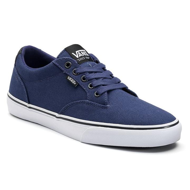 Vans Winston Dx Men's Canvas Skate Shoes, Size: Medium (8.5), Dark Blue