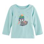 Baby Girl Jumping Beans&reg; Long-sleeve Slubbed Graphic Tee, Size: 6 Months, Turquoise/blue (turq/aqua)