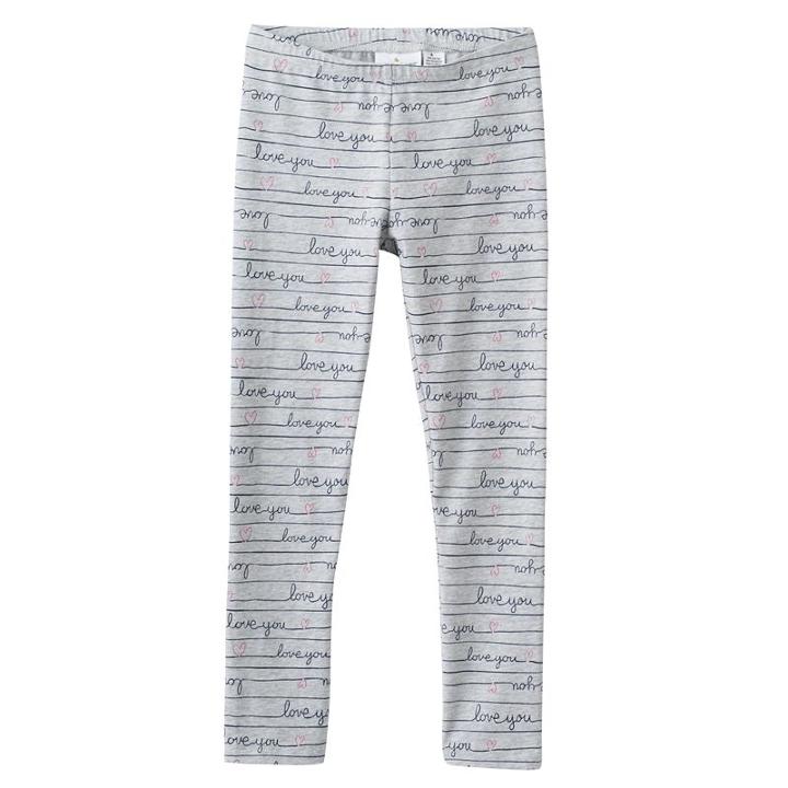 Girls 4-10 Jumping Beans&reg; All-over Print Leggings, Girl's, Size: 6x, Light Grey