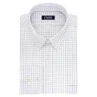 Men's Chaps Regular-fit Plaid Wrinkle-free Stretch Collar Dress Shirt, Size: 17.5-32/33, Dark Blue