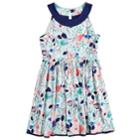 Girls 7-16 Lavender Sleeveless Ringer Floral Print Reversible Dress, Size: 10, Multi