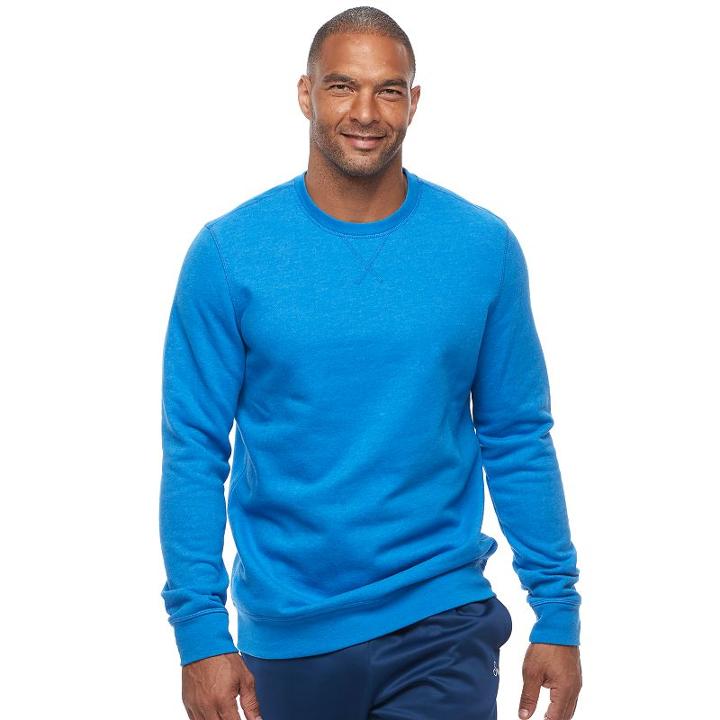 Big & Tall Tek Gear&reg; Fleece Crewneck Tee, Men's, Size: Xxl Tall, Blue (navy)