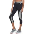 Women's Fila Sport&reg; Ribbed Panel Capri Leggings, Size: Xs, Black