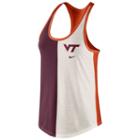 Women's Nike Virginia Tech Hokies Divide Racerback Tank Top, Size: Xl, Natural