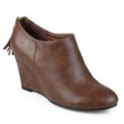 Journee Collection Colins Women's Wedge Ankle Boots, Size: 8.5, Brown