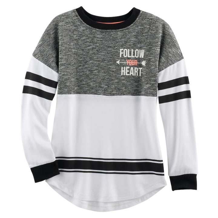 Girls 7-16 Miss Chievous Varsity Sweater, Size: Small, White