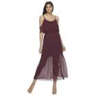 Women's Jennifer Lopez Cold-shoulder Maxi Dress, Size: Xs, Dark Red