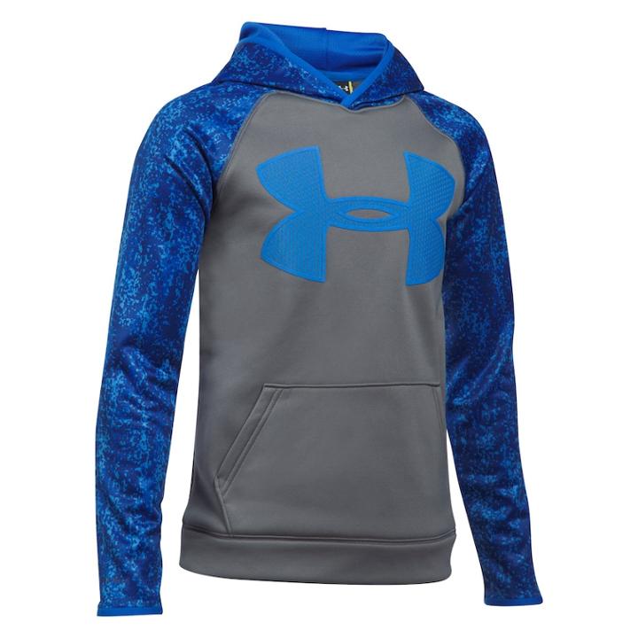 Boys 8-20 Under Armour Logo Performance Hoodie, Size: Medium, Silver