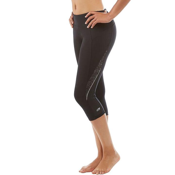 Women's Marika Asteroid Workout Capri Leggings, Size: Large, Black