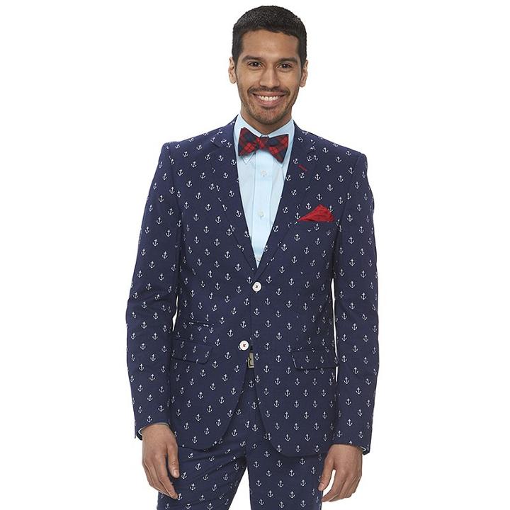 Men's Wd. Ny Slim-fit Anchor Suit Jacket, Size: Small, Blue