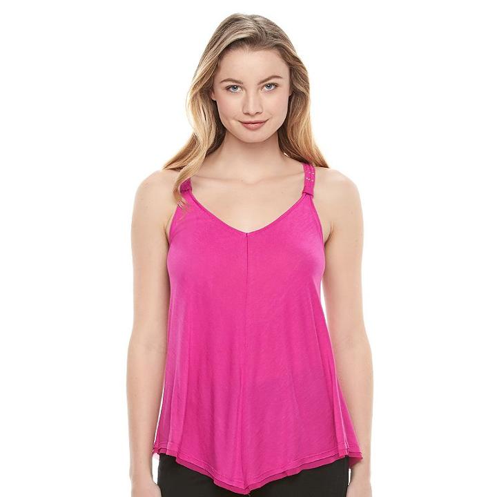 Juniors' Candie's® Embellished Cross-back Camisole, Girl's, Size: Xs, Dark Red