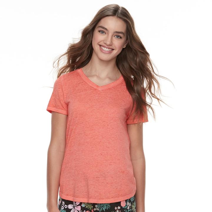 Juniors' So&reg; Burnout Tee, Teens, Size: Xl, Med Pink