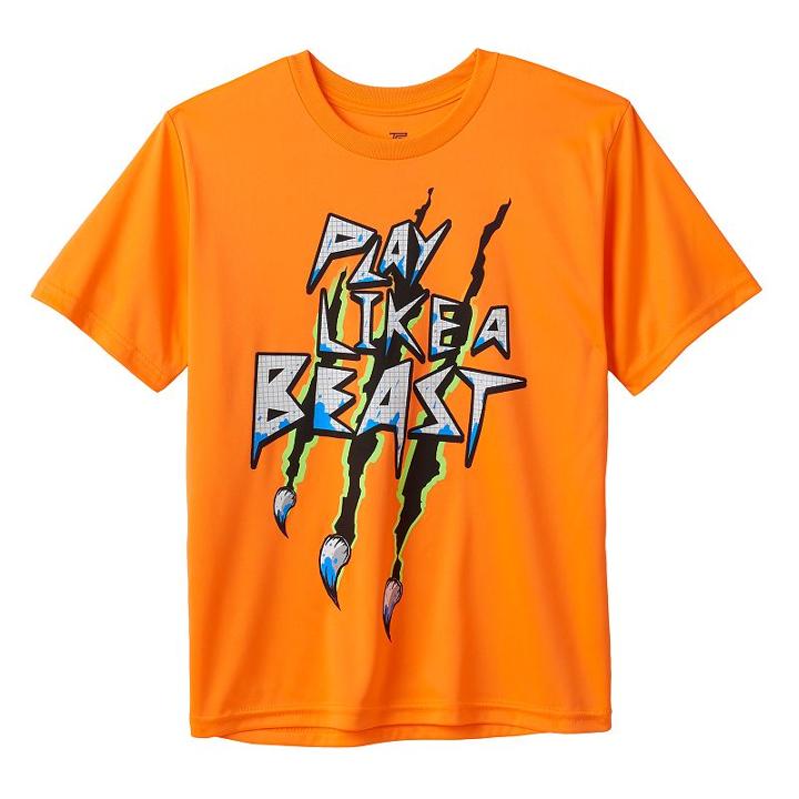 Boys 8-20 Tek Gear Play Like A Beast Tee, Boy's, Size: Xl, Yellow Oth