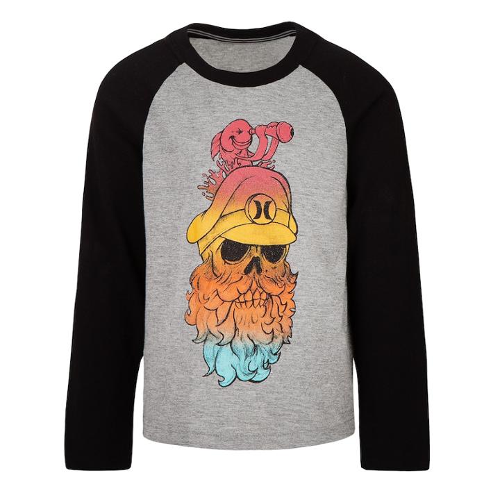 Boys 4-7 Hurley Pirate Raglan Graphic Tee, Size: 5, Oxford
