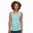 Petite Croft & Barrow&reg; Pintuck Tank, Women's, Size: Xs Petite, Light Blue