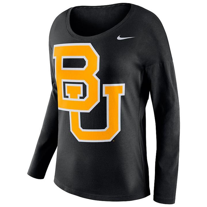 Women's Nike Baylor Bears Tailgate Long-sleeve Top, Size: Xl, Black