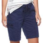 Women's Sonoma Goods For Life&trade; Utility Bermuda Shorts, Size: 4, Blue (navy)