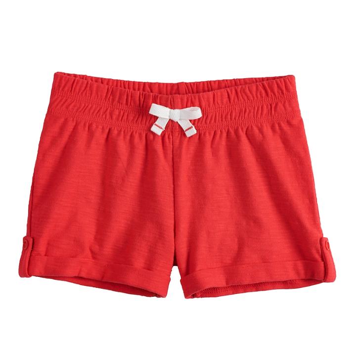 Girls 4-10 Jumping Beans&reg; Slubbed Cuffed Shorts, Size: 10, Med Red