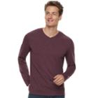 Men's Apt. 9&reg; Premier Flex Solid V-neck Tee, Size: Xl, Red