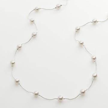 Croft & Barrow Silver Tone Simulated Pearl Long Necklace