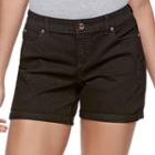 Women's Jennifer Lopez Distressed Jean Shorts, Size: 10, Black