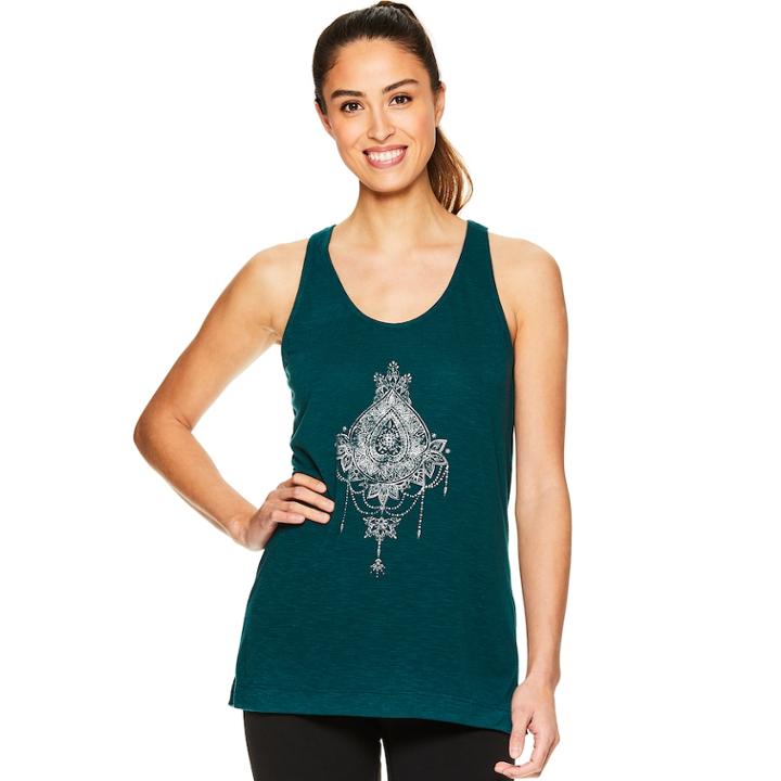 Women's Gaiam Fiona Yoga Graphic Tank, Size: Xl, White