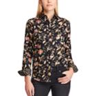 Petite Chaps Non-iron Button Down Shirt, Women's, Size: S Petite, Black