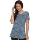 Women's Sonoma Goods For Life&trade; Textured Swing Tee, Size: Xl, Dark Blue