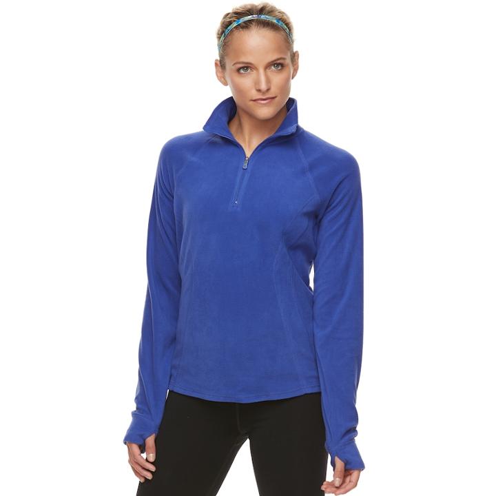 Women's Tek Gear&reg; 1/4 Zip Microstretch Top, Size: Small, Med Blue
