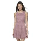 Juniors' Up By Ultra Pink Sleeveless Lace Dress, Girl's, Size: Large, Med Pink