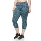 Plus Size Tek Gear&reg; Space-dyed Capris, Women's, Size: 1xl, Blue (navy)
