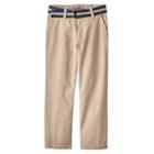 Boys 8-20 Eddie Bauer Belted Pants, Boy's, Size: 16, Beig/green (beig/khaki)