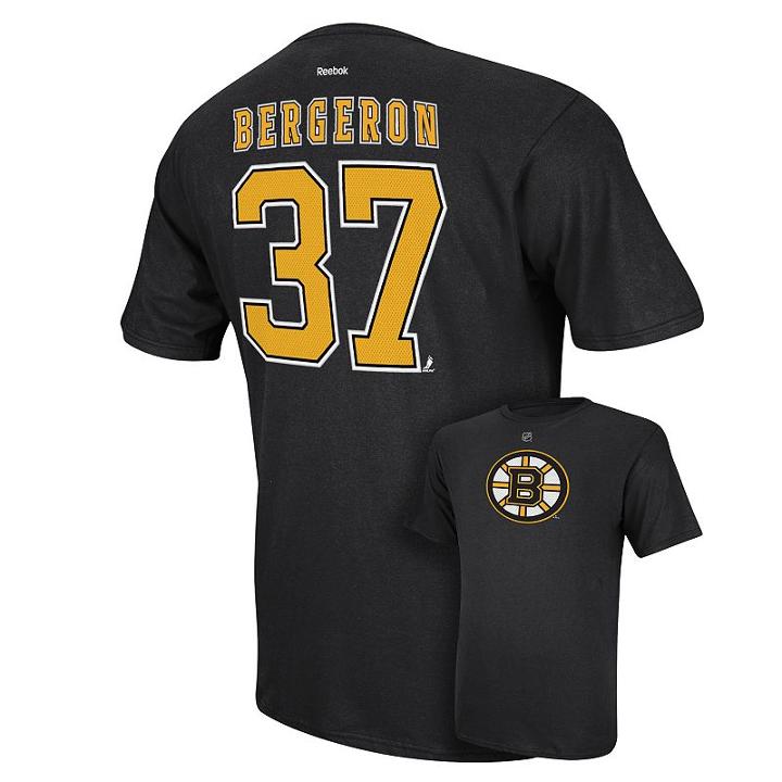 Men's Reebok Boston Bruins Patrice Bergeron Player Tee, Size: Large, Black