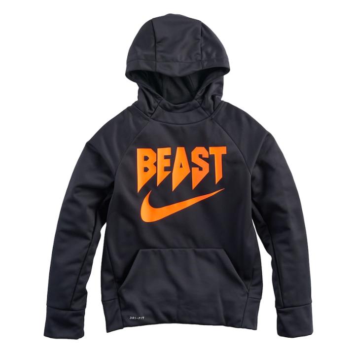 Boys 8-20 Nike Therma-fit Beast Hoodie, Size: Small, Grey (charcoal)