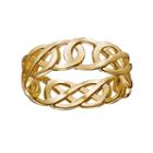 14k Gold Over Silver Openwork Celtic Knot Wedding Band, Adult Unisex, Size: 5, Yellow
