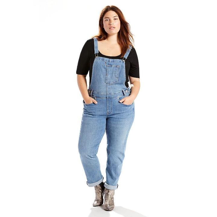 Plus Size Levi's Jean Overalls, Women's, Size: 20 W, Med Blue