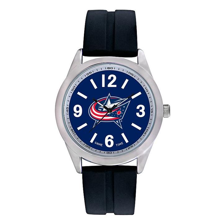 Game Time, Men's Columbus Blue Jackets Varsity Watch, Black