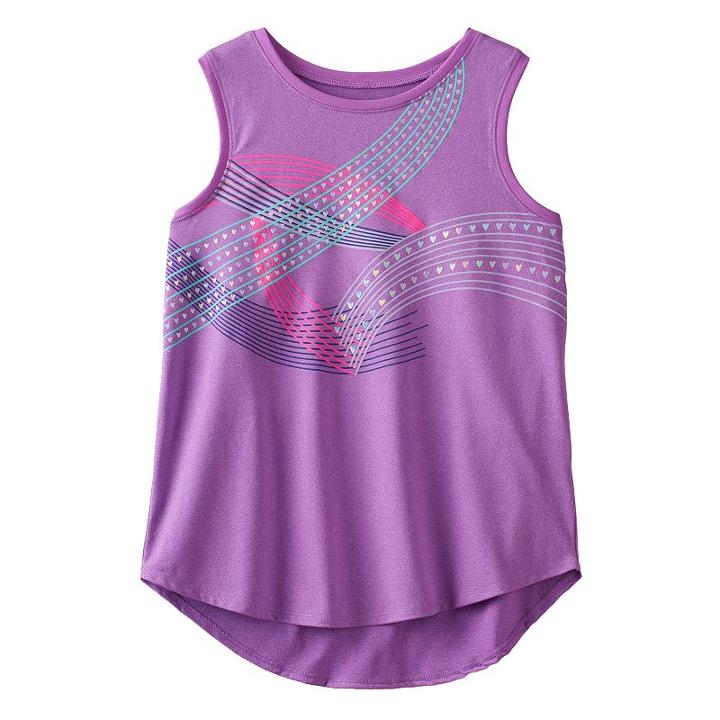 Girls 7-16 & Plus Size So&reg; Contrast Binding Graphic Tank Top, Girl's, Size: 20 1/2, Lt Purple