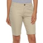 Women's Croft & Barrow&reg; Twill Bermuda Shorts, Size: 4 - Regular, Lt Beige